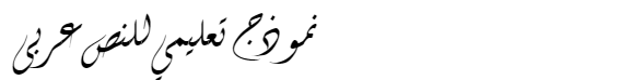 UL Amjad Arabic Font